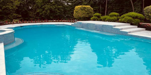 Concrete Swimming pool interior and exterior renovation in Warren New Jersey